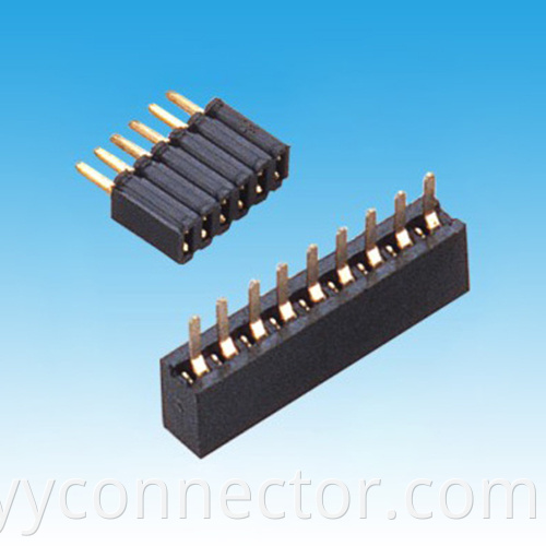 1.27mm H4.3/4.6/8.5mm Single Row S/T Female Header Connector
